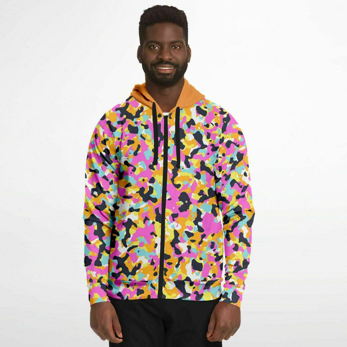 Y2K Camo Zip-Up Hoodie