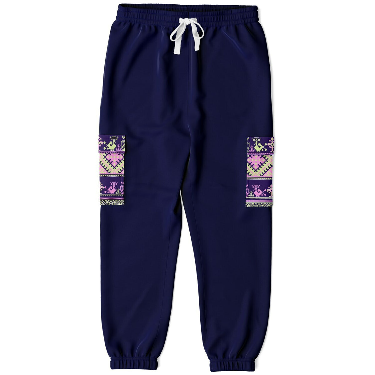 Cargo Sweatpants - AOP Purple Nordic Pockets