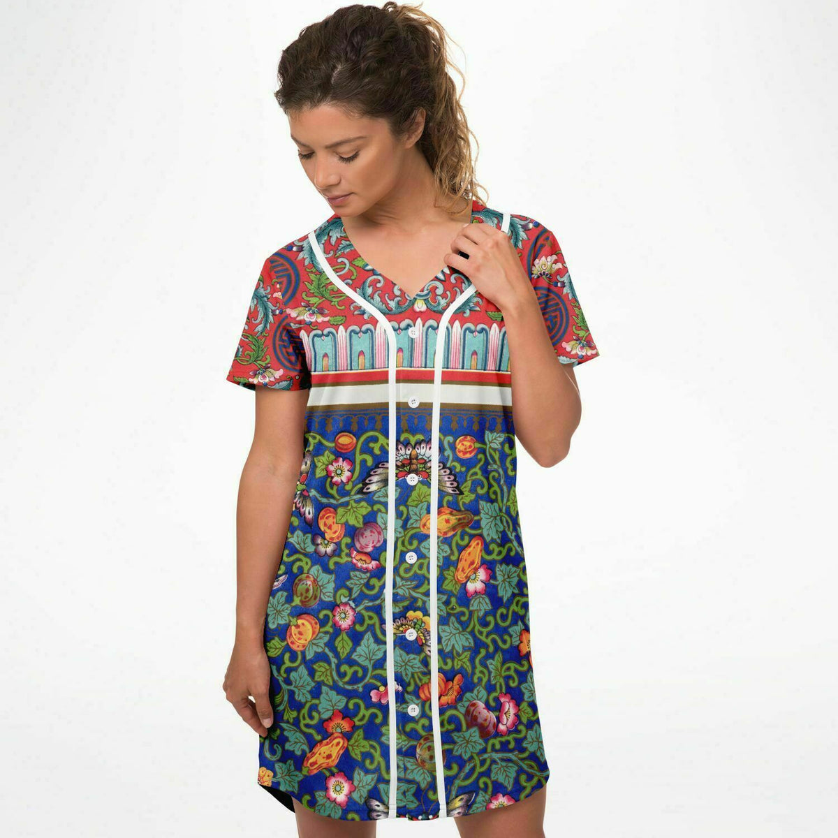 Art Nouveau Baseball Jersey Dress