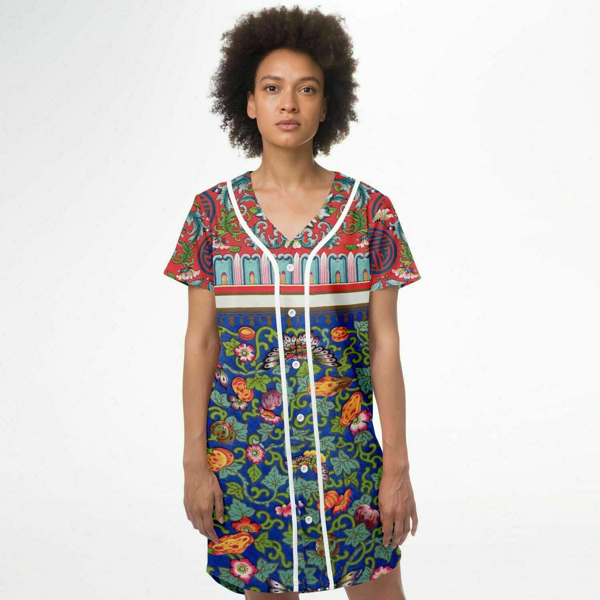 Art Nouveau Baseball Jersey Dress