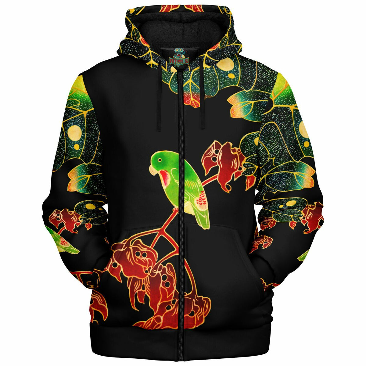 Japanese Art Fleece Hoodie - Ukiyo-e Style