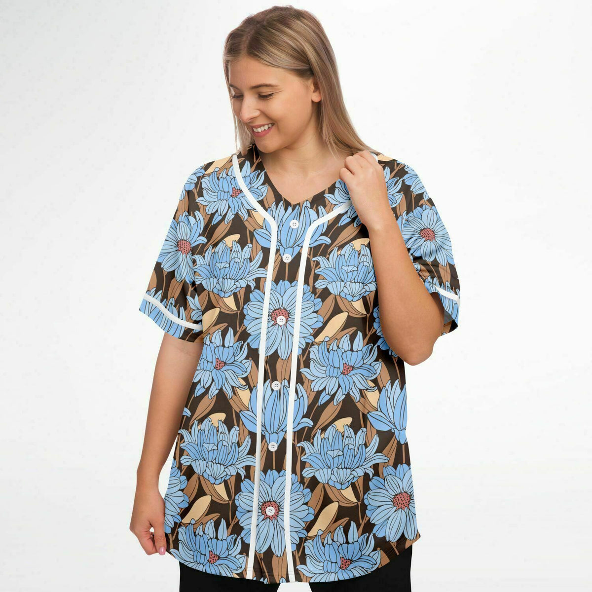 Art Nouveau Floral Baseball Jersey