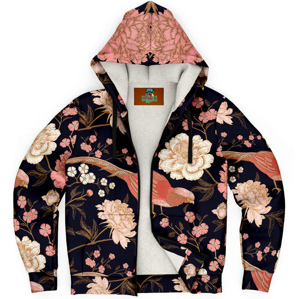 ★コードグラフィー★FLEECE FLOWER PATTERN HOODED ZIP-UP★ ☆コードグラフィー☆FLEECE FLOWER PATTERN HOODED ZIP-UP