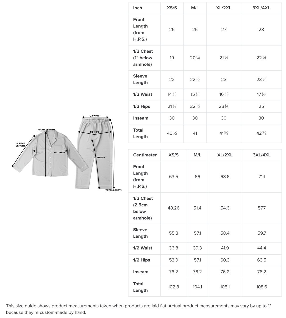 Damen Satin Pyjama Lila Liebesherzen 