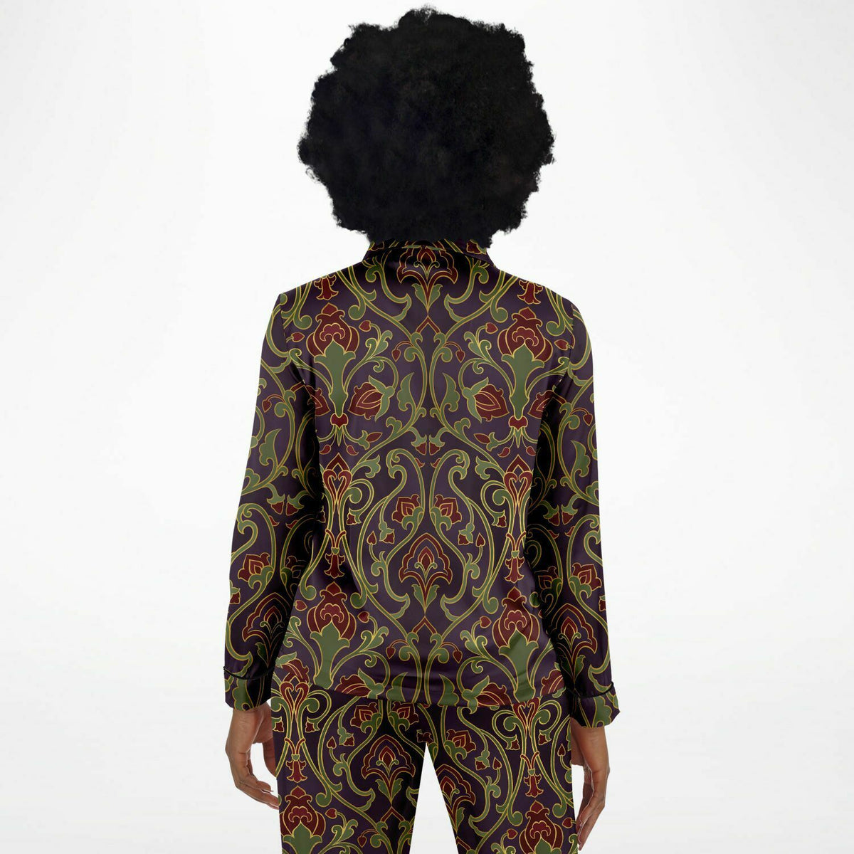 Art Deco Satin-Pyjama für Damen 