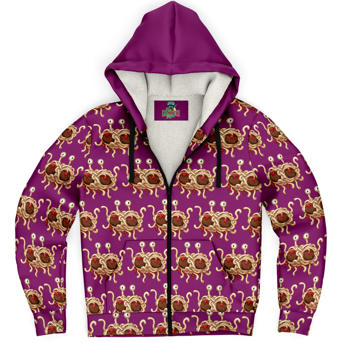 Flying Spaghetti Monster Purple Hoodie