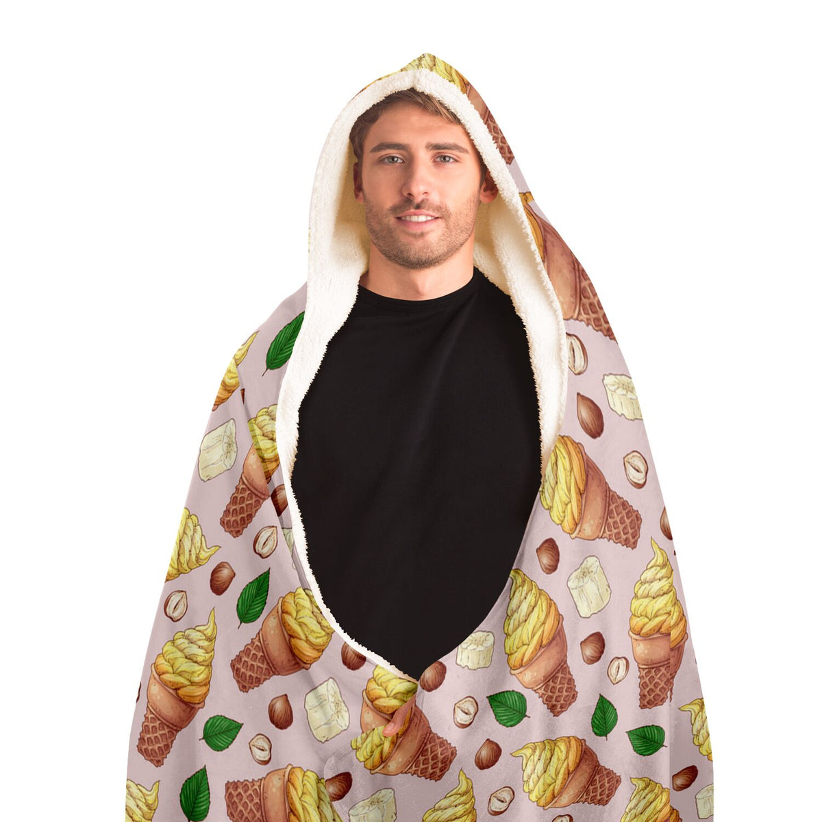 Hooded Blanket - Banana Ice cream