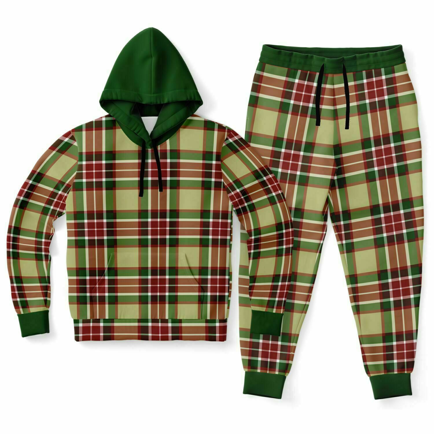 Green Plaid Hoodie and Jogger