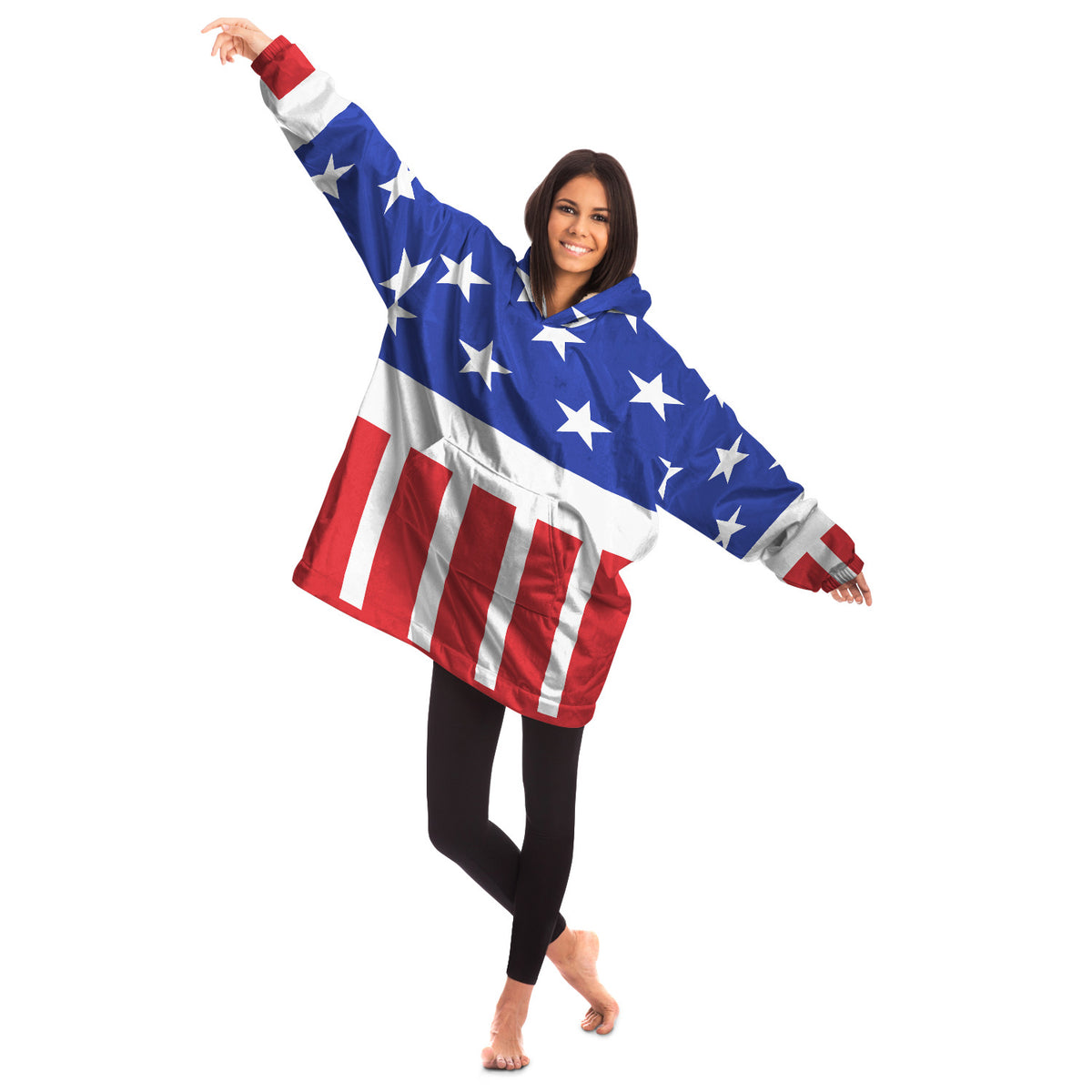 USA Riesen-Kapuzenpullover, Stars and Stripes Riesen-Kapuzenpullover in Übergröße 
