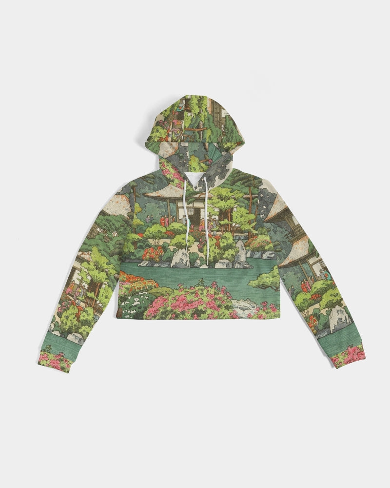 Art Print Cropped Hoodie Ukiyo-e vintage art