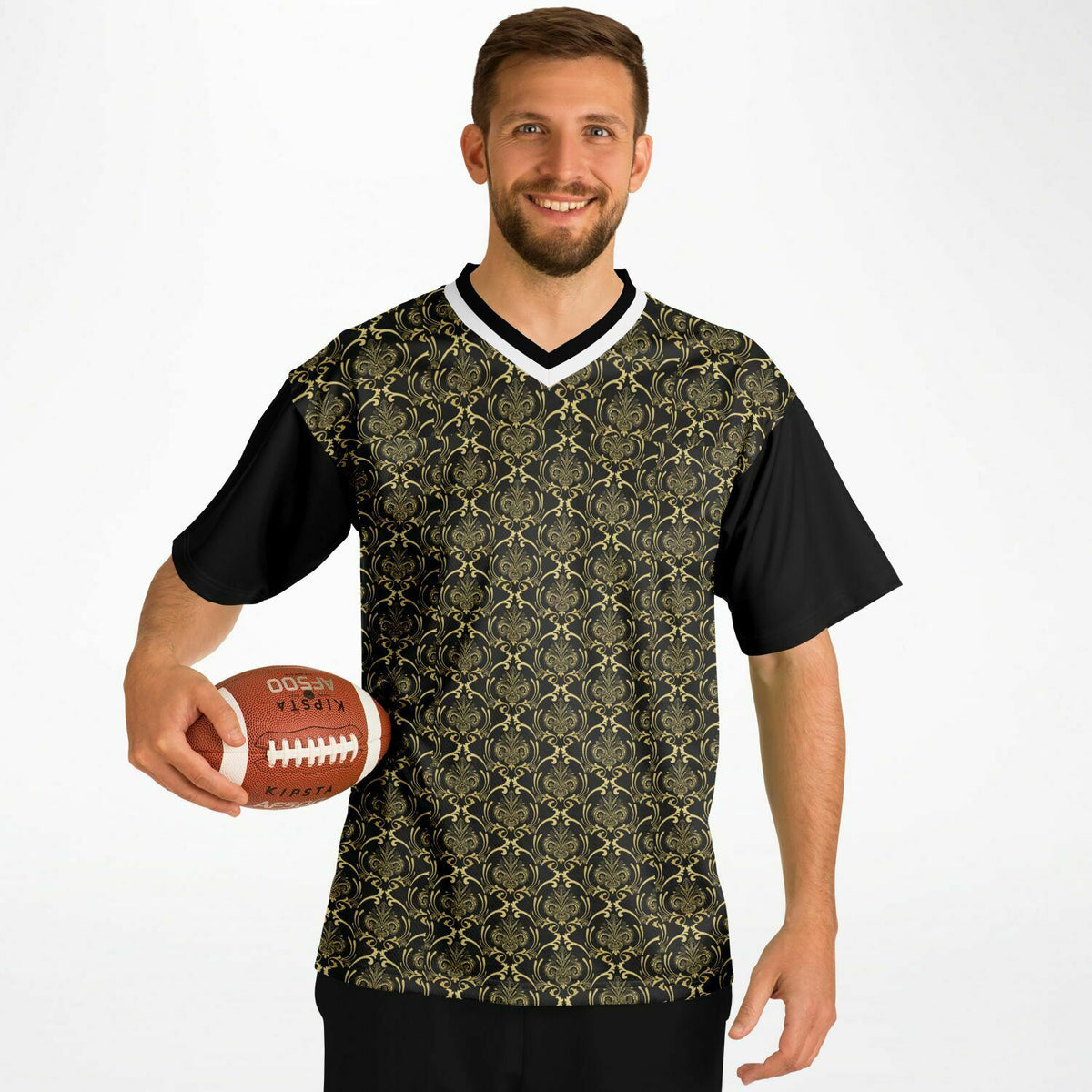 Football Jersey - Art Nouveau Black and Gold