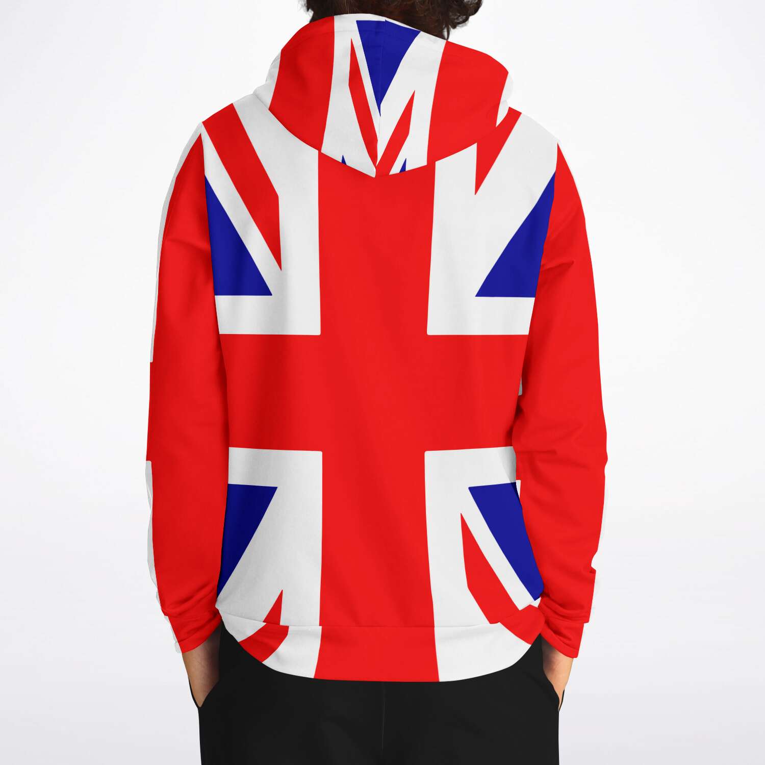 Sweat à capuche Union Jack en mélange de coton