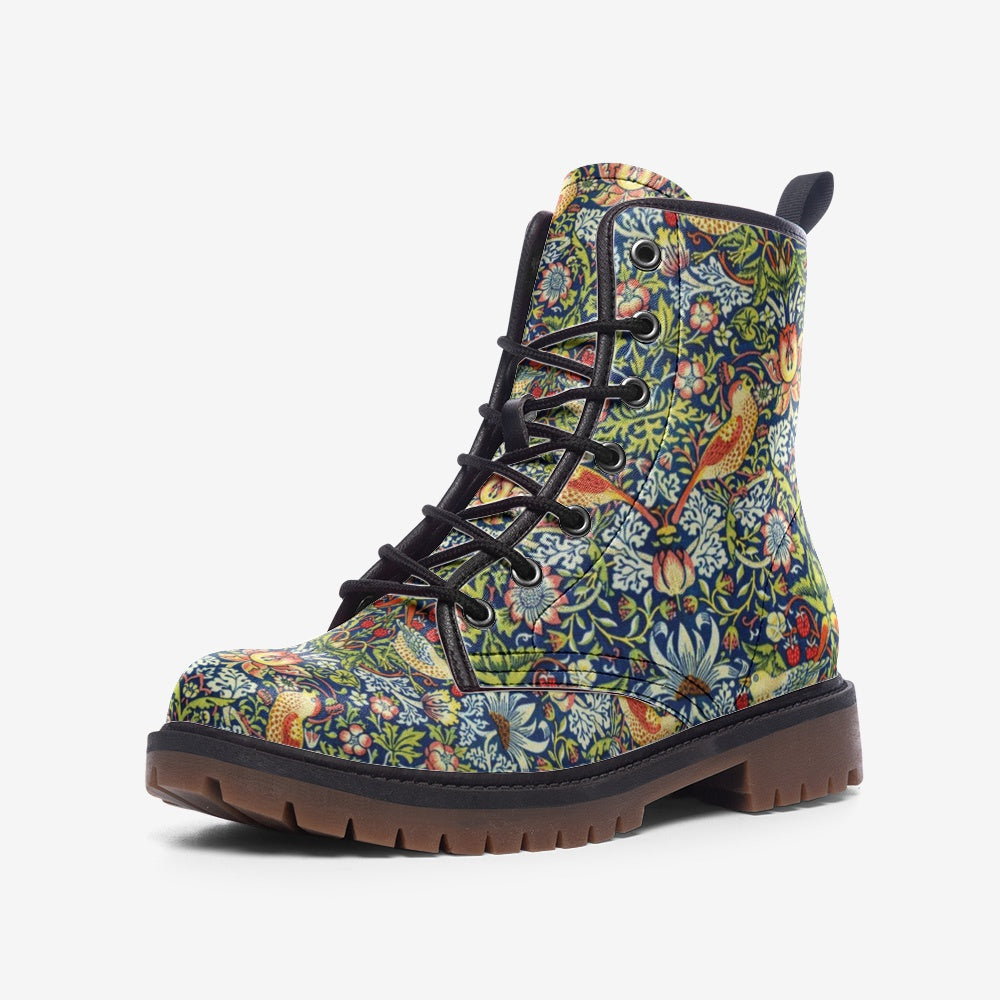 Art Nouveau Combat Boots - The Strawberry Thieves