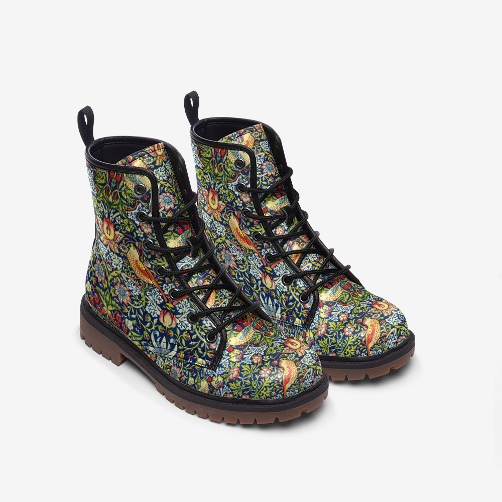 Art Nouveau Combat Boots - The Strawberry Thieves