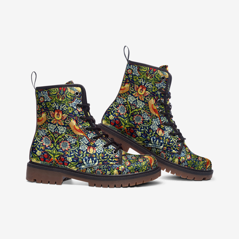 Art Nouveau Combat Boots - The Strawberry Thieves