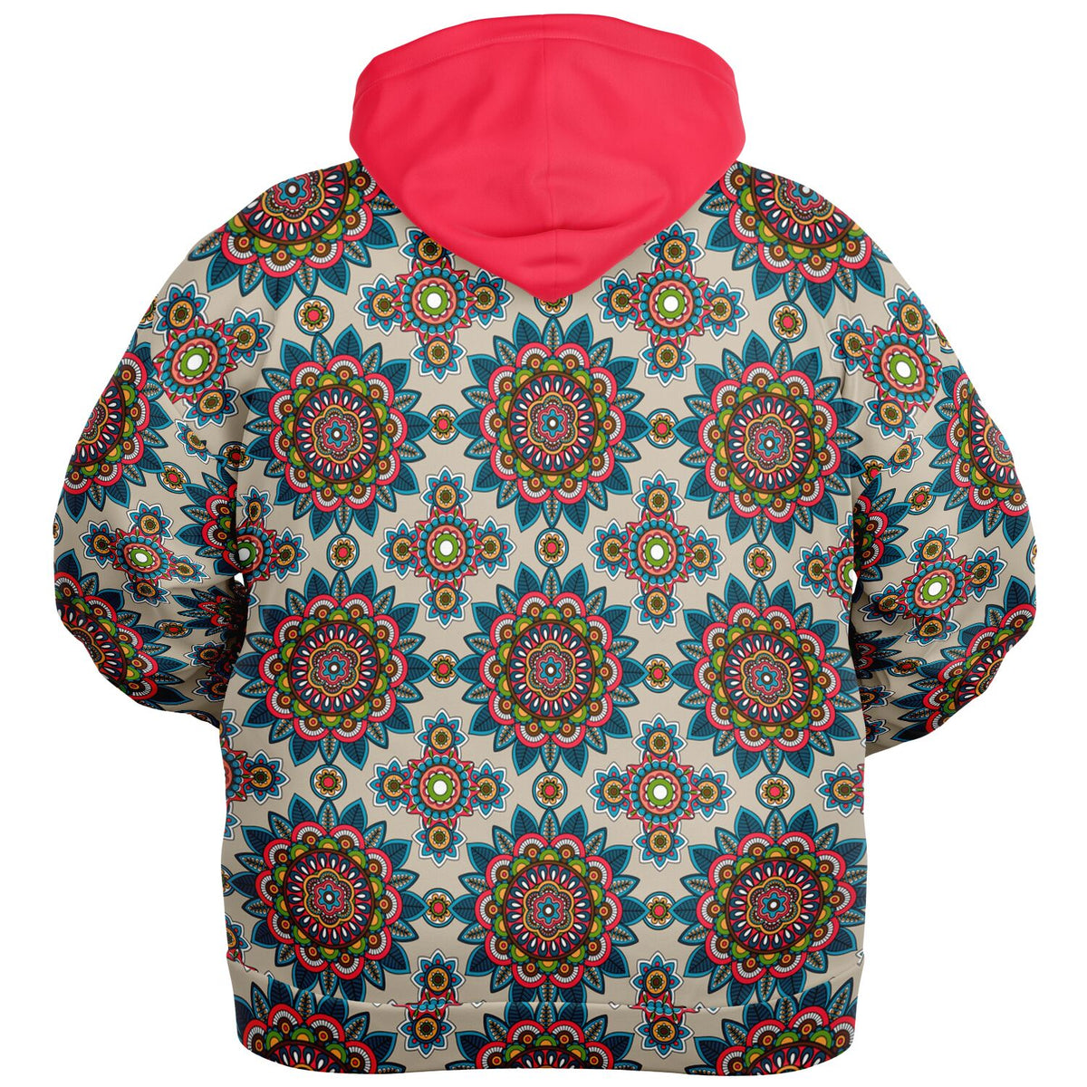 Plus Size zip up hoodie - Mandala Print