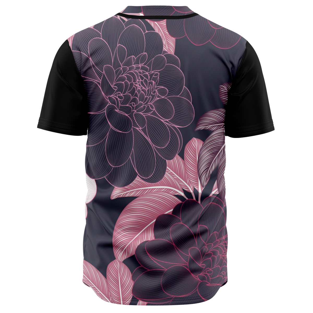 Midnight Flower Unisex Baseball Jersey