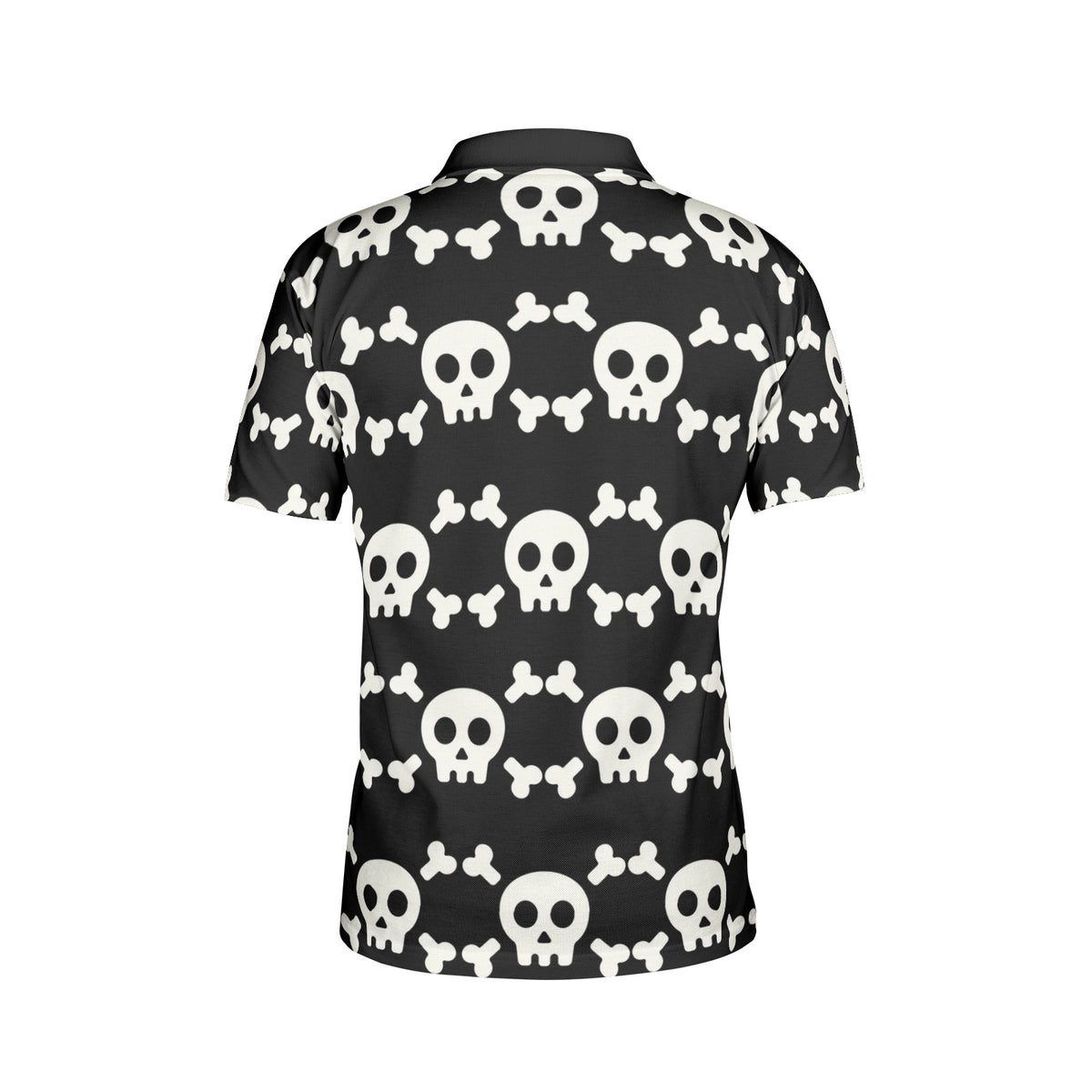 Skull and Crossbones Men&#39;s All-Over Print Polo Shirts