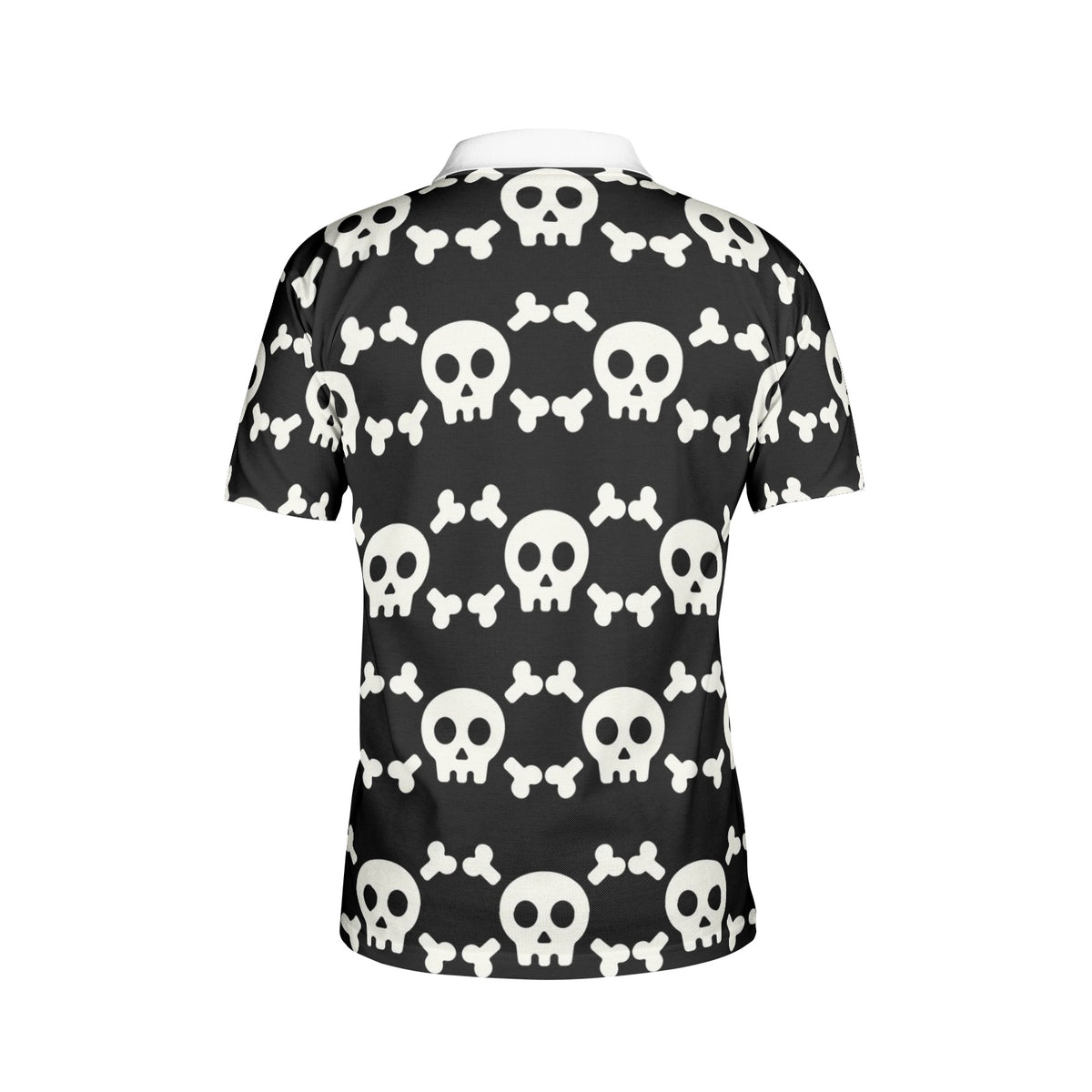 Skull and Crossbones Men&#39;s All-Over Print Polo Shirts