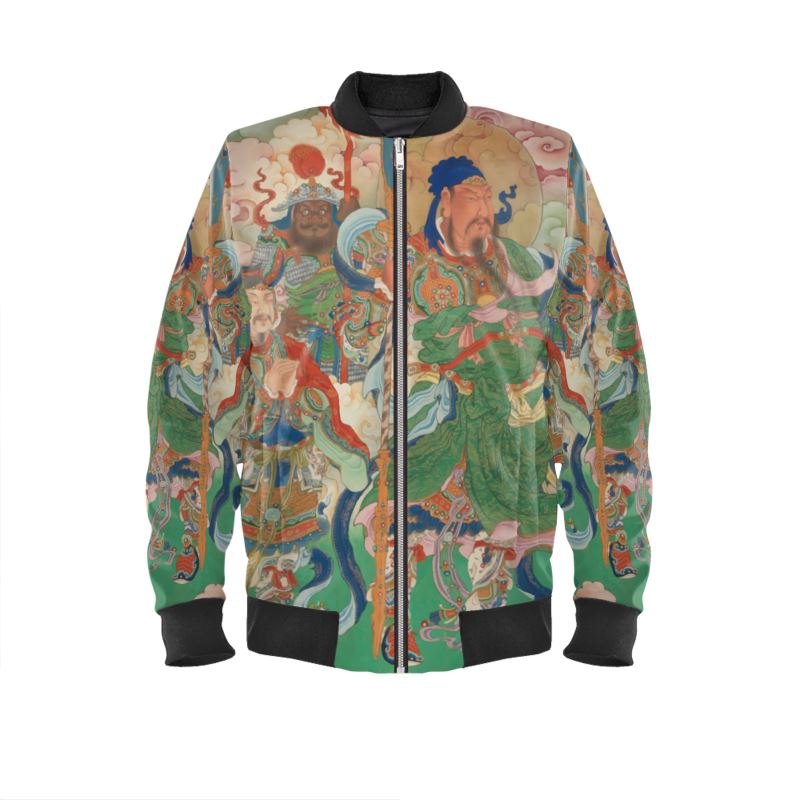 Bomberjacke aus Harajuku-Samt oder Satin (Ukiyo-e-Kunst aus unserer Museumssammlung) 