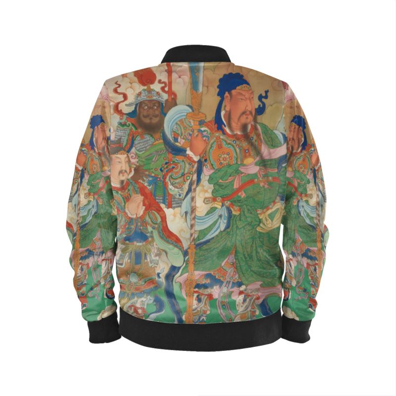 Bomberjacke aus Harajuku-Samt oder Satin (Ukiyo-e-Kunst aus unserer Museumssammlung) 