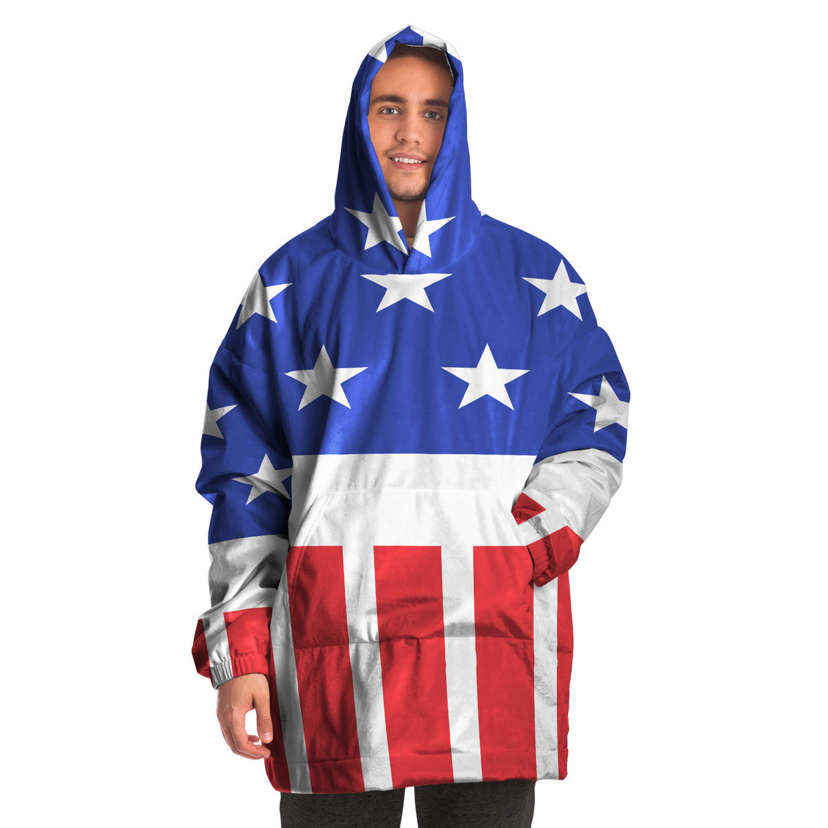 USA Riesen-Kapuzenpullover, Stars and Stripes Riesen-Kapuzenpullover in Übergröße 