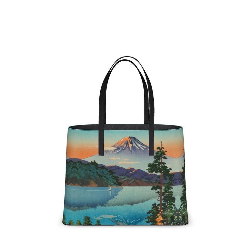 Ukiyo-e Leather Tote