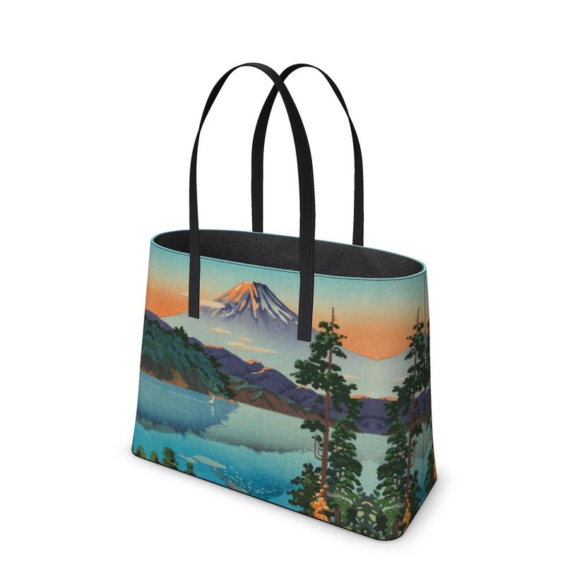 Ukiyo-e Leather Tote