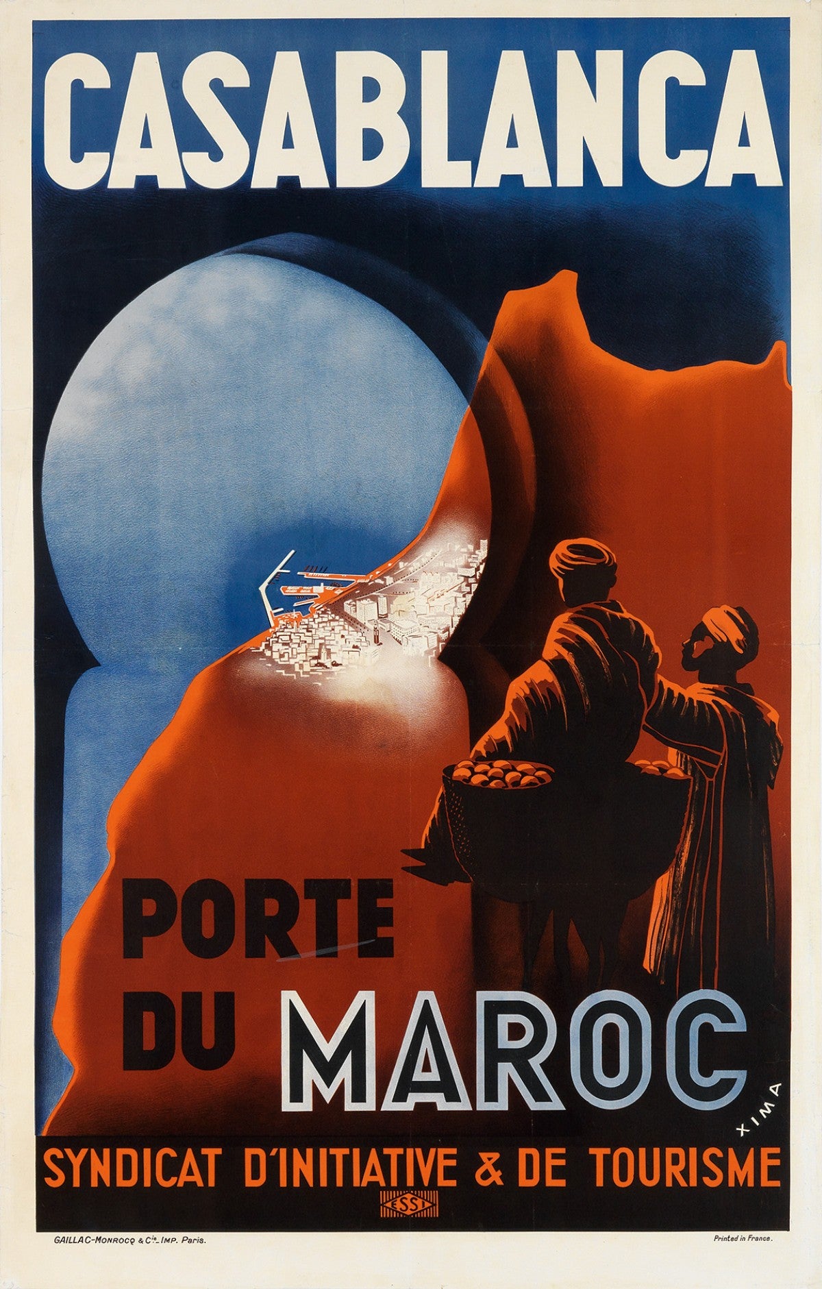 Plakat von Casablanca Port du Maroc