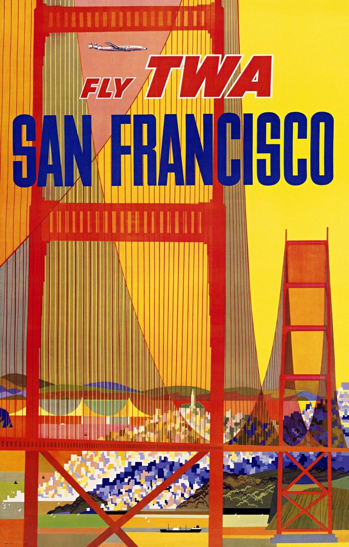 Fliegen Sie mit TWA San Francisco Poster