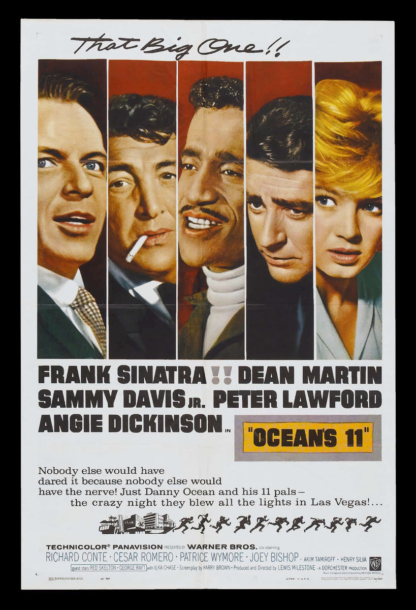 Vintage Oceans 11 Movie Poster Dean Martin
