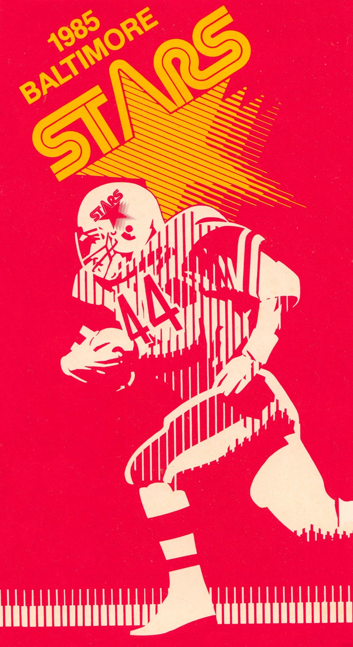 Vintage Poster - 1985 Baltimore Stars USFL Fußballkunst