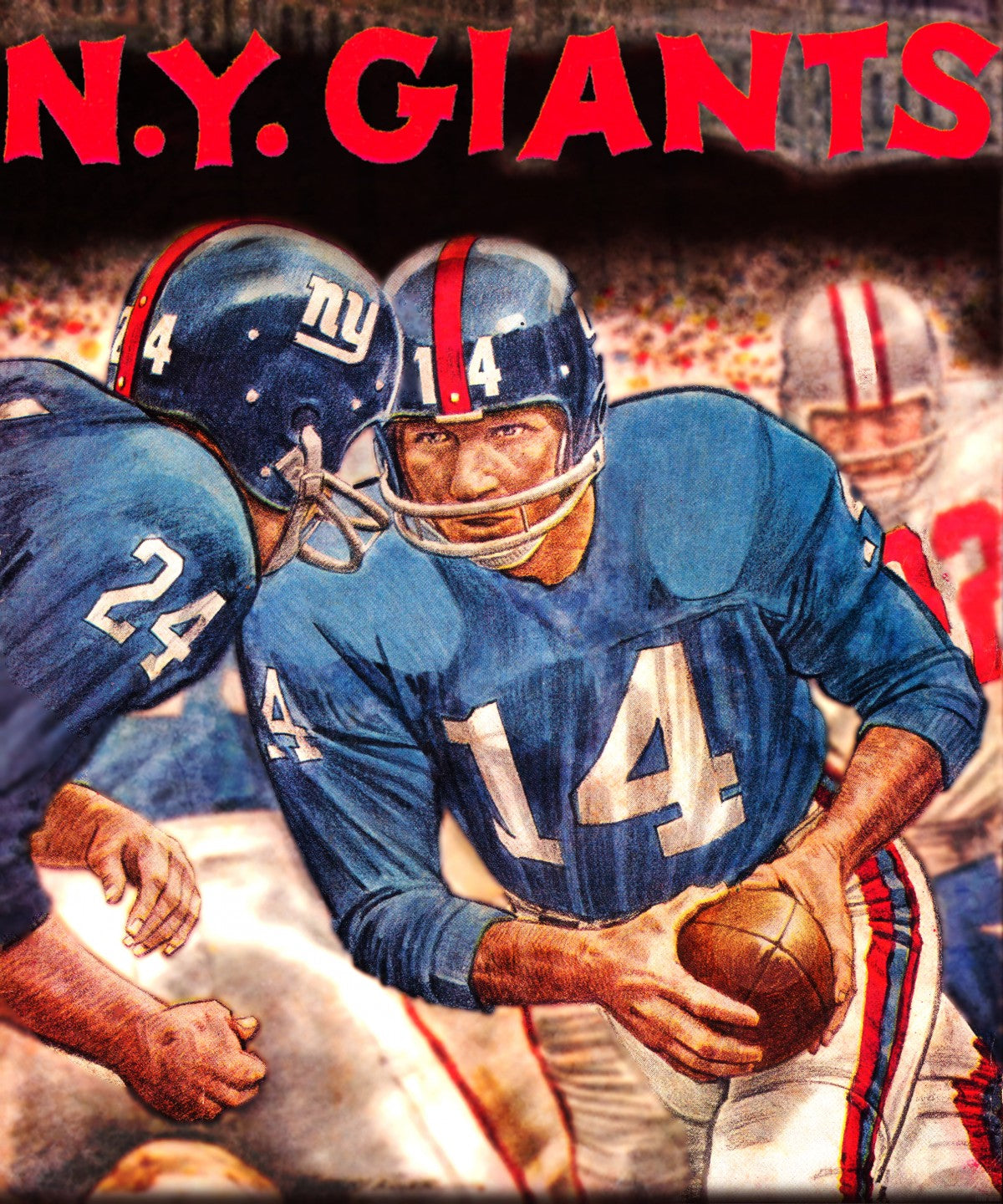 Wandkunst mit Football-Motiv von New York Giants