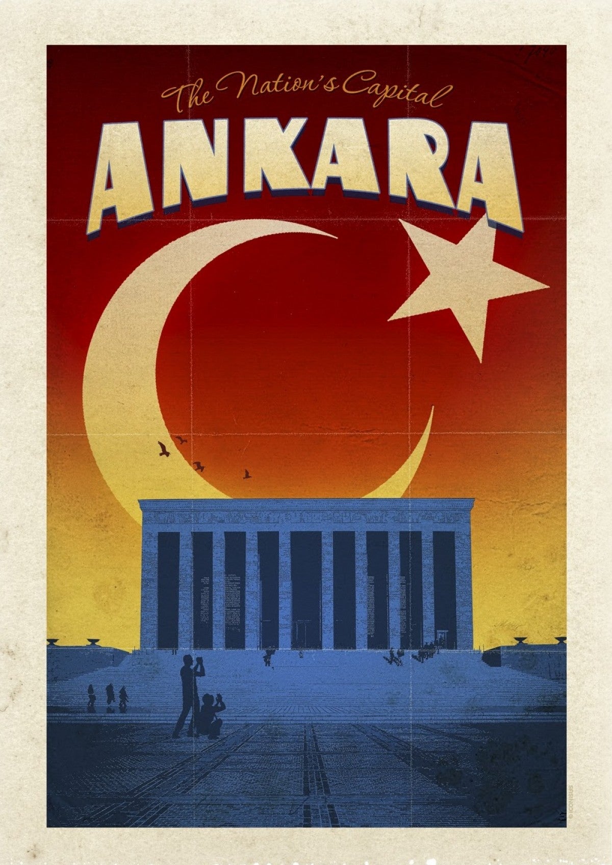 Turkey Ankara vintage travel poster
