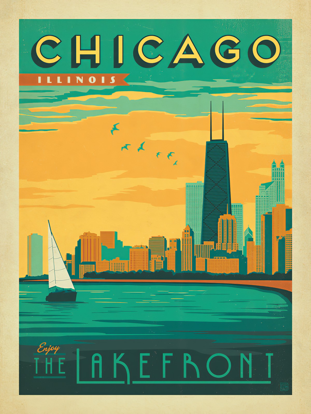 Reiseplakat für Chicago Lakefront
