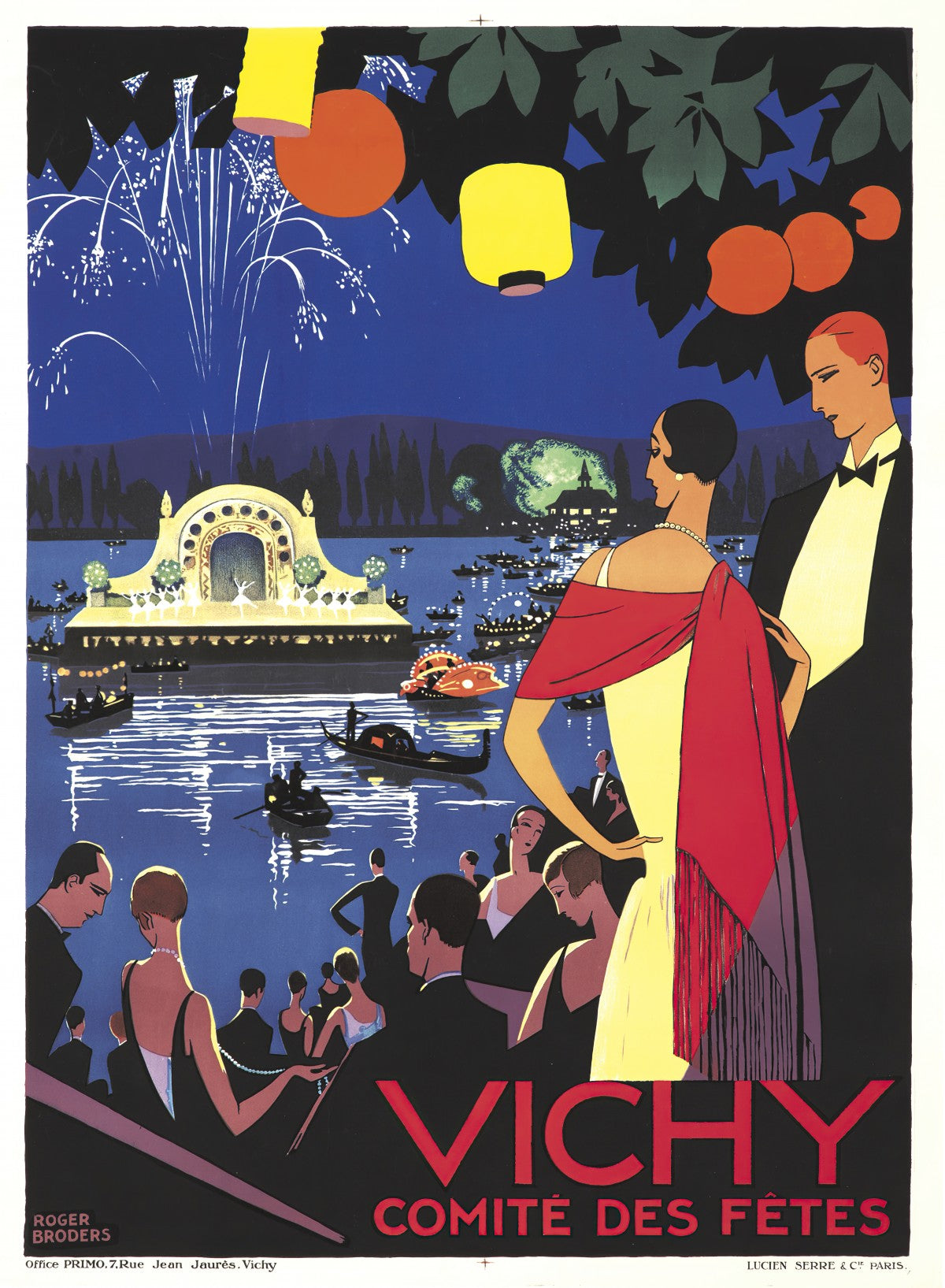 Affiche de voyage Vichy Art Déco Français