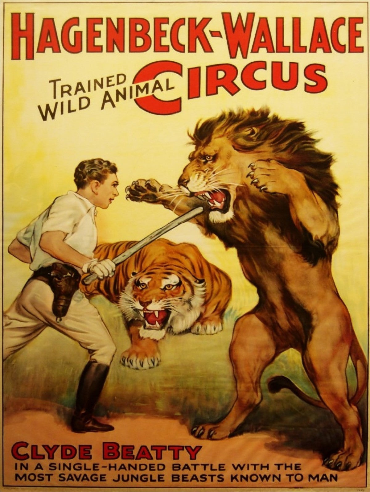 Affiche de cirque vintage, Lion Tamer Poster