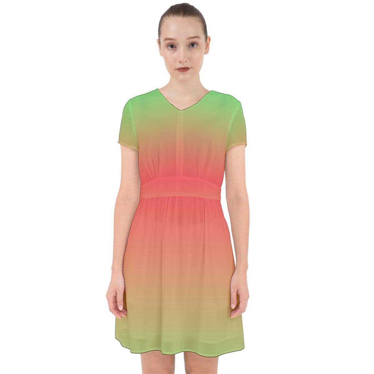 Wassermelone entzückend im Chiffon-Kleid
