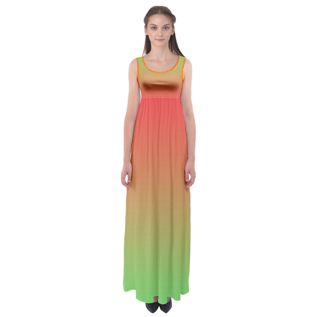 Watermelon Empire Waist Maxi Dress