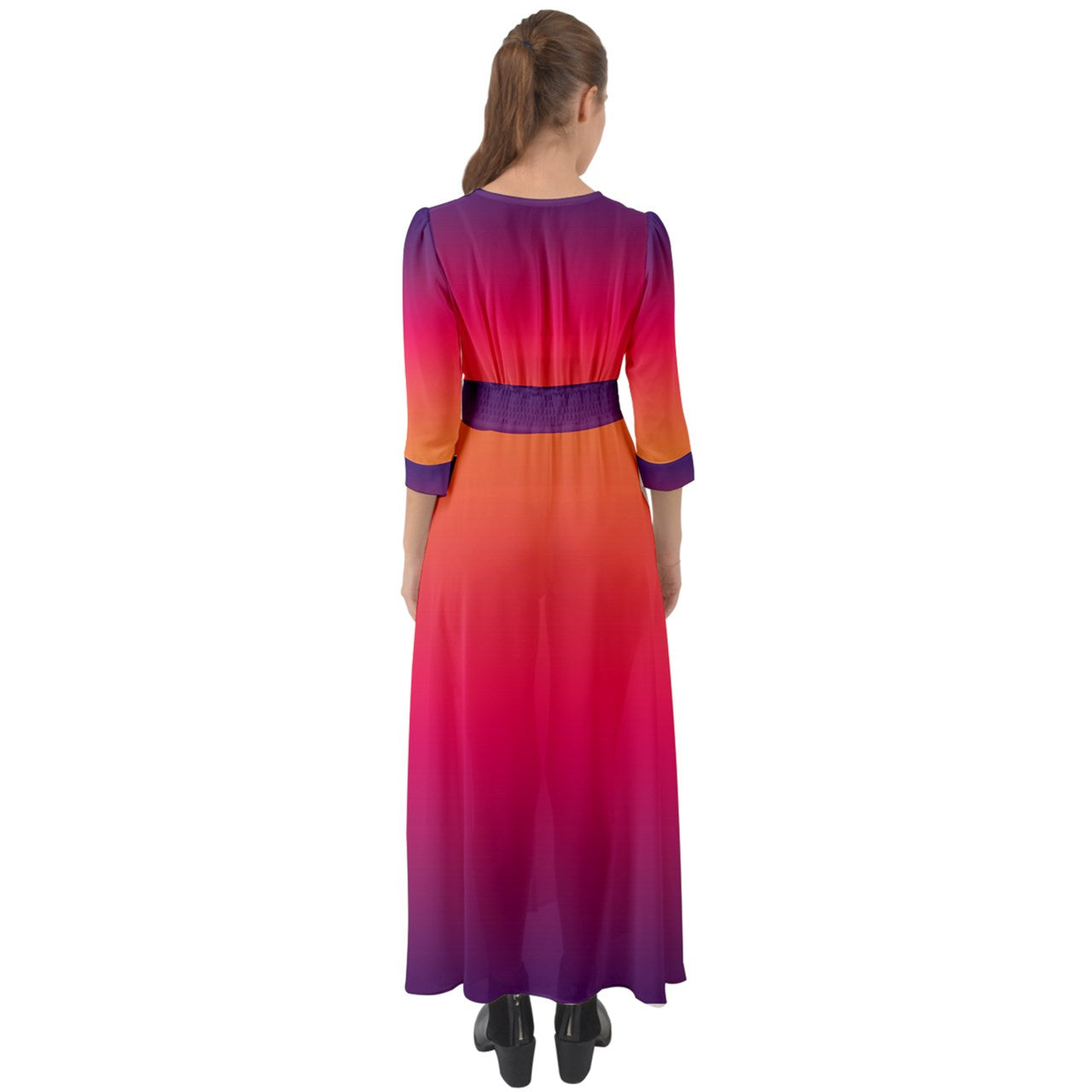 Button Up Maxi Dress Gorgeous Sunset