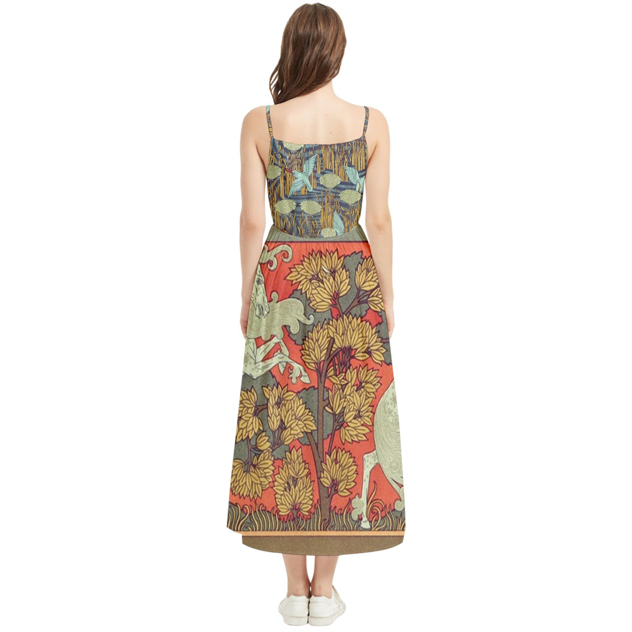 Boho Sleeveless Summer Dress Verneuill art Nouveau