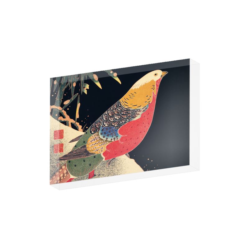 Acrylic Art Block - Vintage Japanese Artwork by Ito Jakuchu