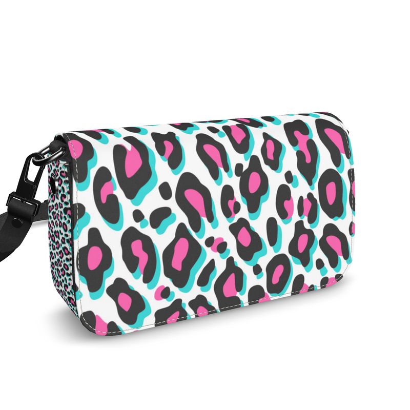 Snow Leopard Fold Over Handbag