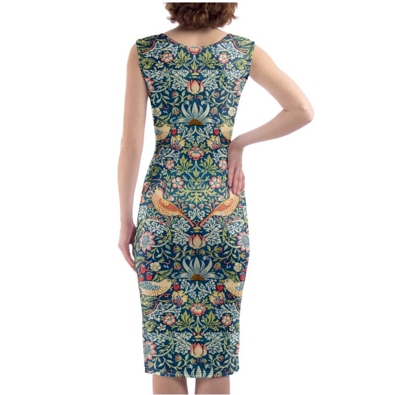 Art Nouveau Bodycon Dress, William Morris Art Nouveau Dress, Art Deco Dress, The Strawberry Thieves