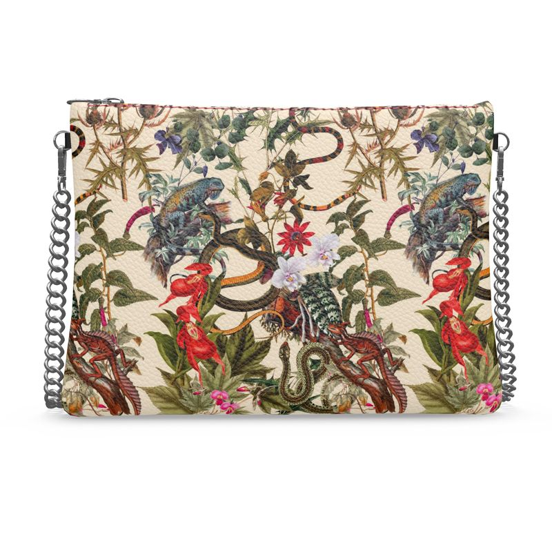 Tropical Lizard Art Nouveau Crossbody Bag