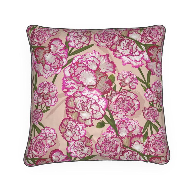 Luxus-Kissen mit Einlage - Feder oder Poly Pink Carnation