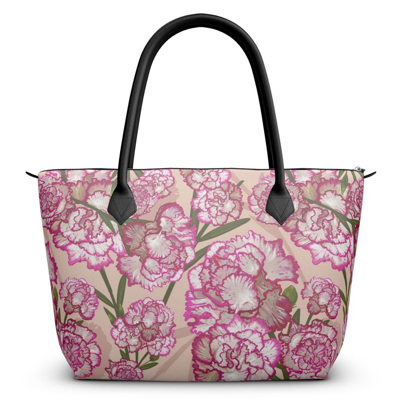 Zip Top, Top Handle, Retro Tote Leather Handbag,