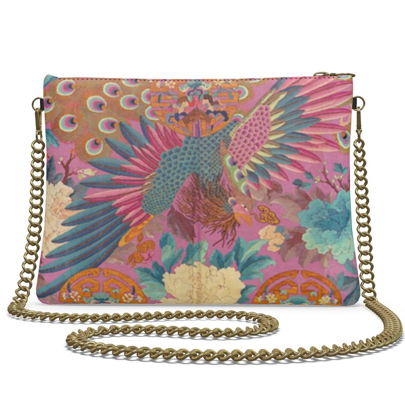 Vintage Kimono Print Nappa Leather Crossbody Bag