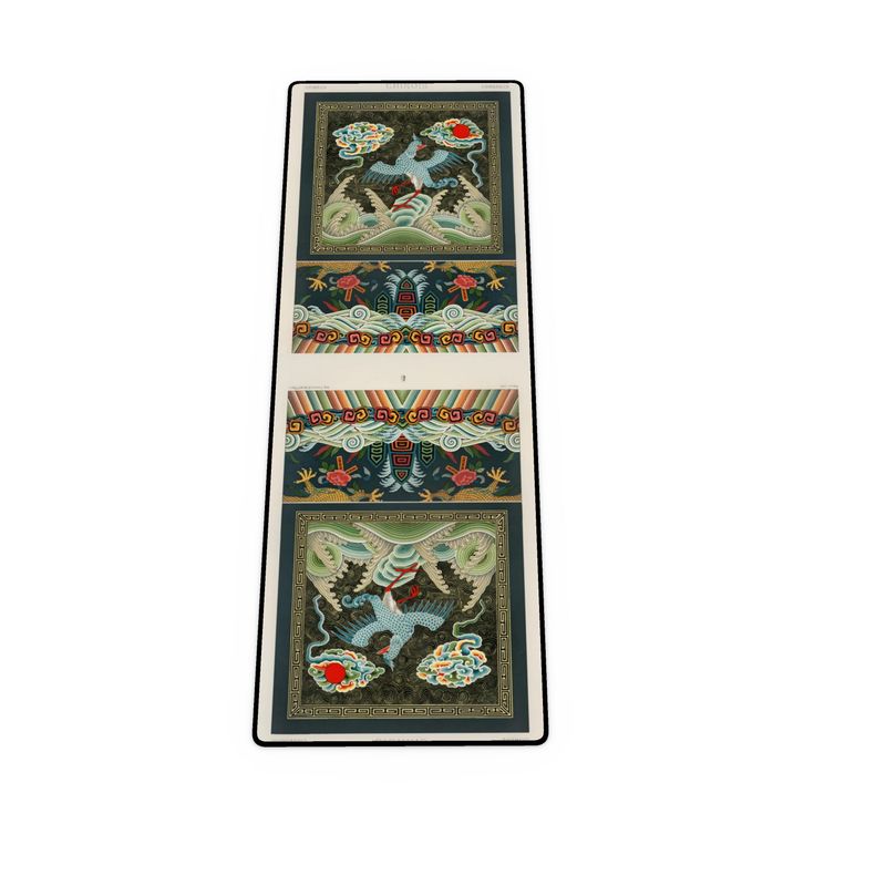 Yoga Mat - Art Nouveau Vintage Chinese Inspired Design