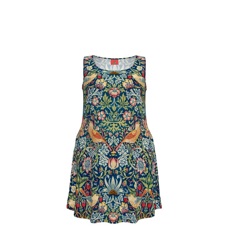 Art Nouveau Skater Dress, William Morris The Strawberry Thieves